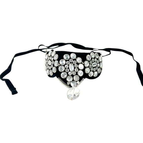 YSL Vintage Tom Ford Velvet Plate Choker - Picture 1 of 9